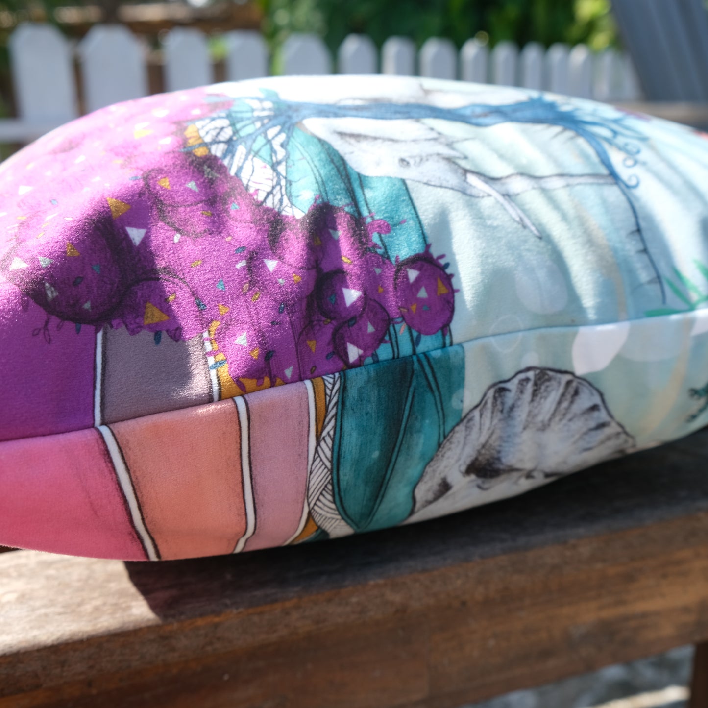 Elephants luxury velvet cushion