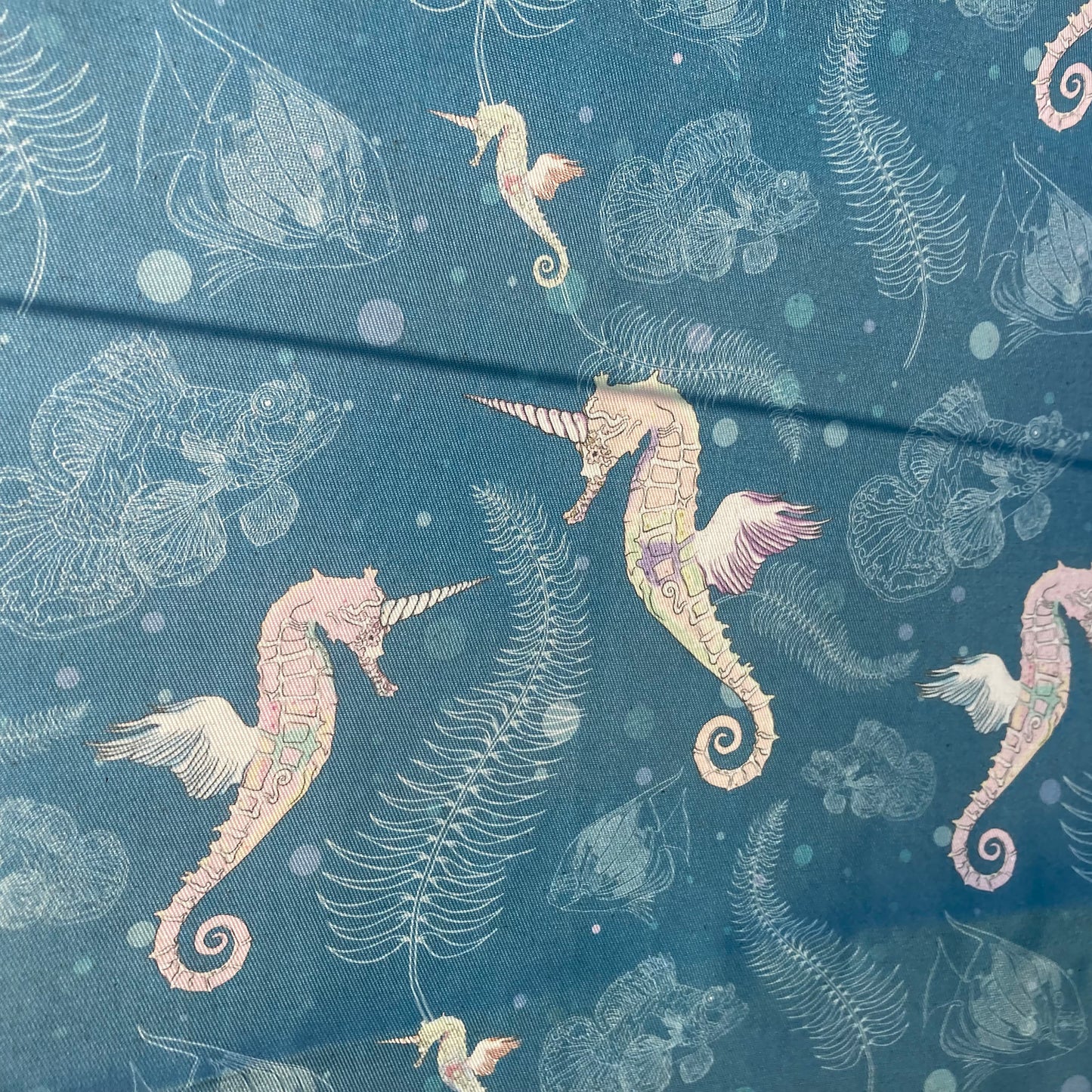 Sea-Unicorn organic cotton teatowel