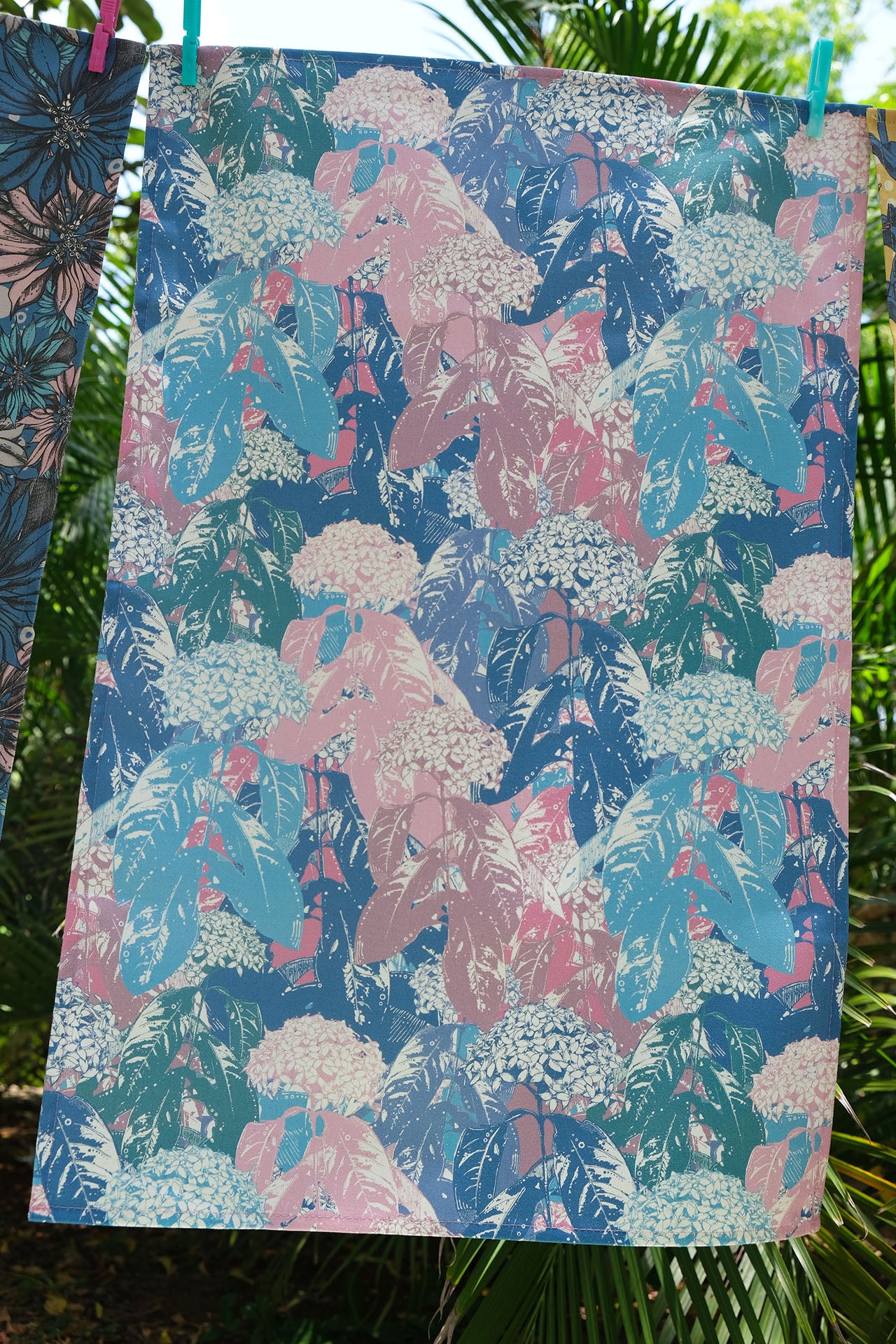 Mombasa Bloom organic cotton teatowel
