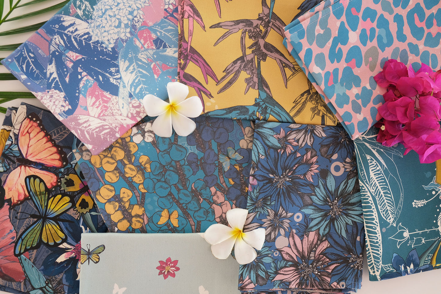 Mombasa Bloom organic cotton teatowel