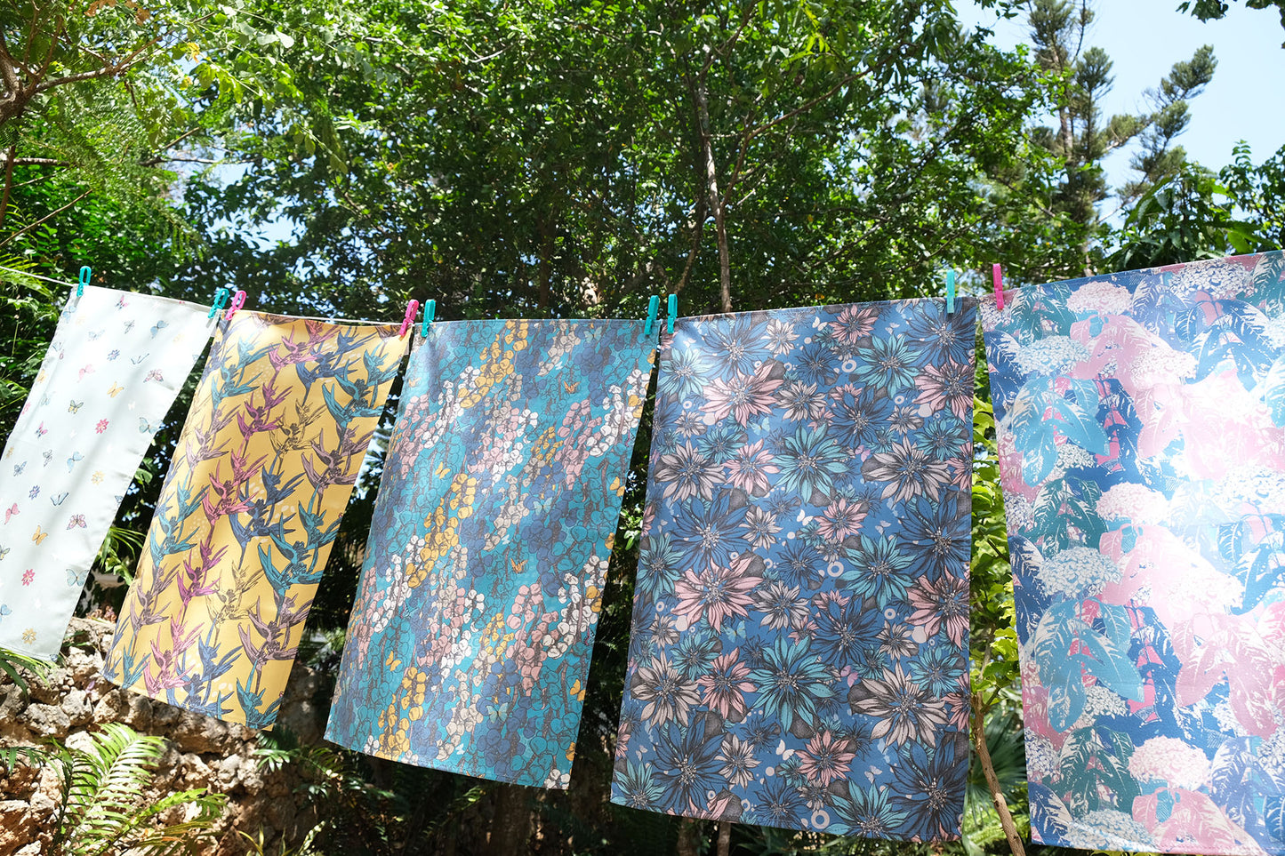 Nairobi Night organic cotton teatowel